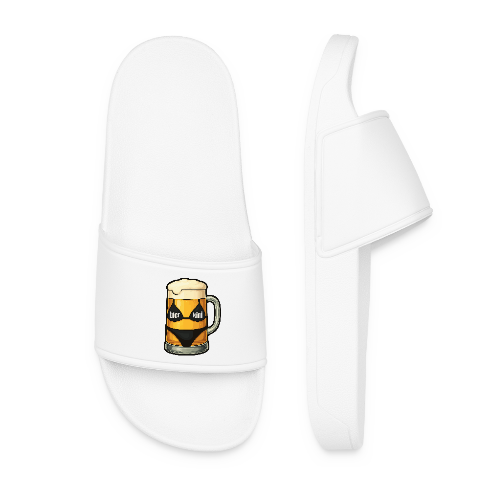 Frauen Badelatschen bier.kini Logo - Weiß