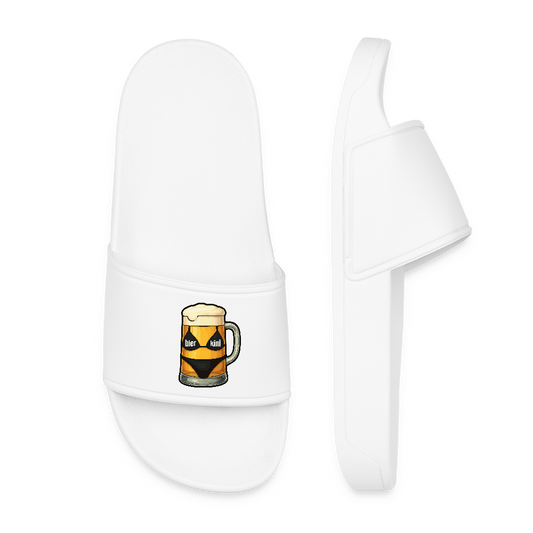 Frauen Badelatschen bier.kini Logo - Weiß