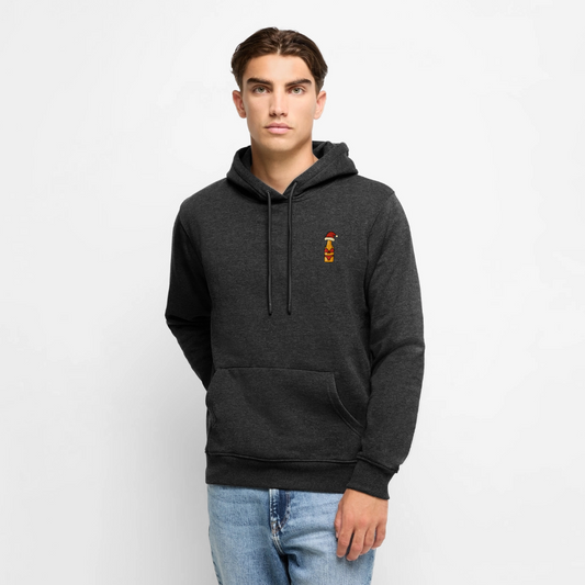 Männer Weihnachtsbier Premium Hoodie - Anthrazit meliert