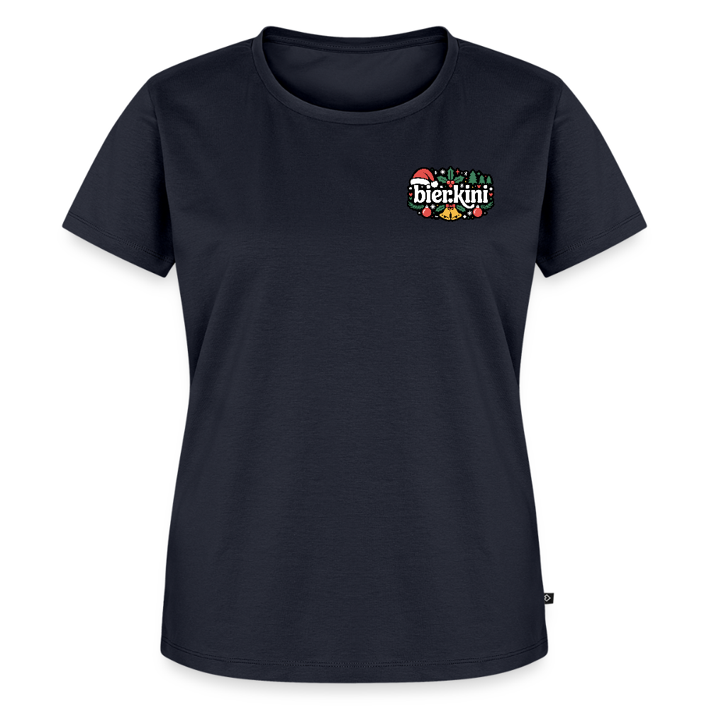 Frauen bier.kini Weihnachtsshirt - Premium - Navy