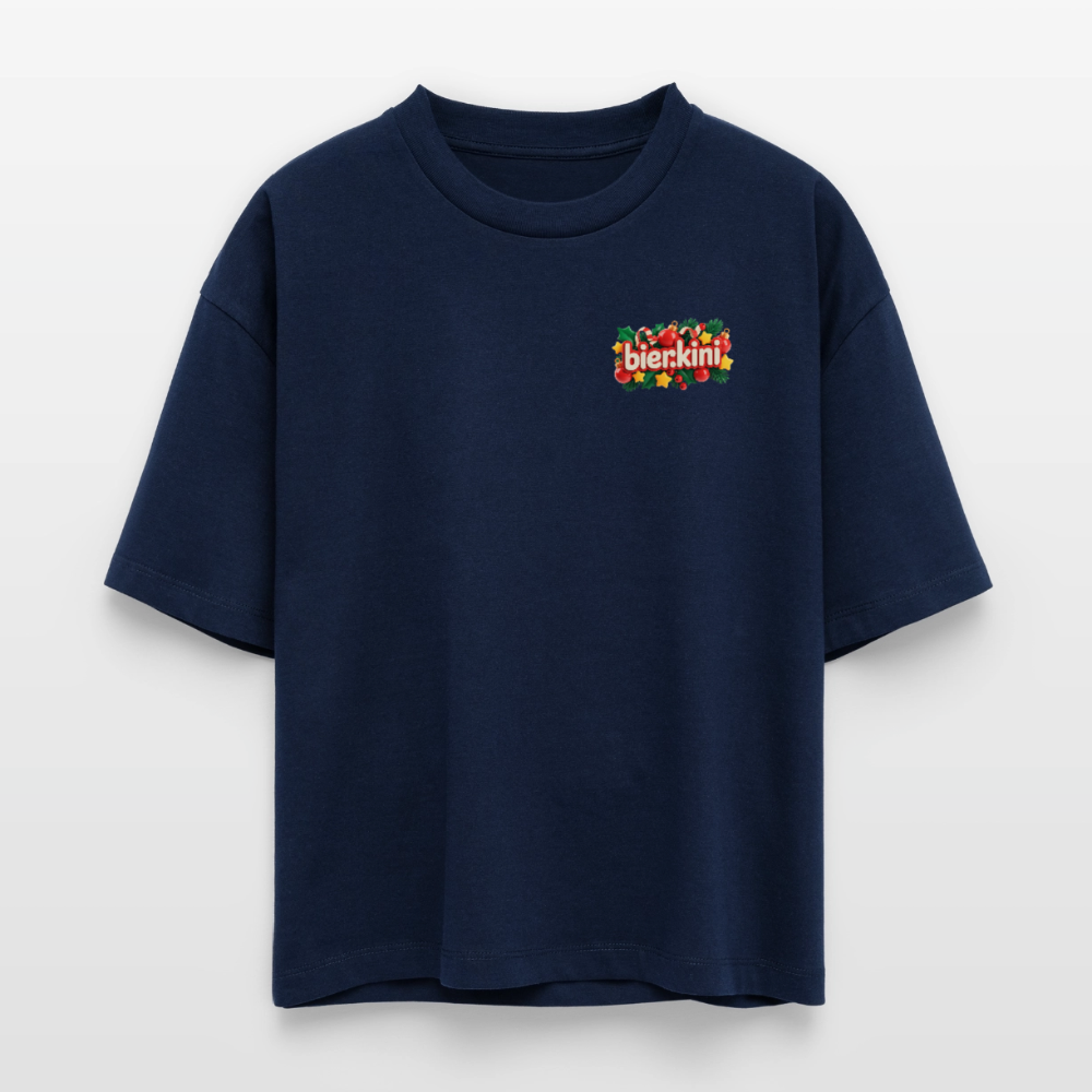 bier.kini Weihnachts-Boxy Shirt - Navy