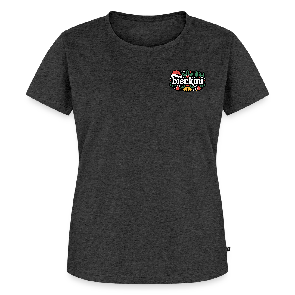 Frauen bier.kini Weihnachtsshirt - Premium - Anthrazit meliert