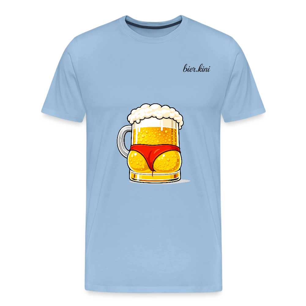 Bier Ärschli BIG - Männer Premium T-Shirt - Sky