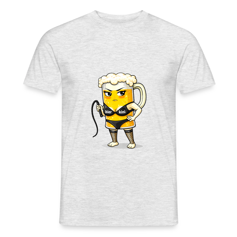 Domina - bierkini - Männer T-Shirt - Grau meliert