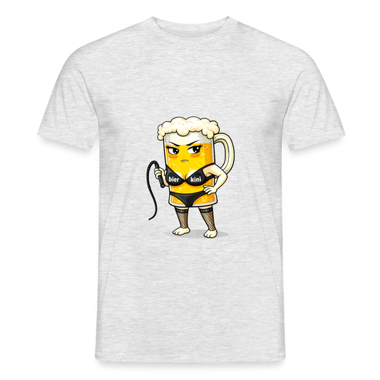 Domina - bierkini - Männer T-Shirt - Grau meliert