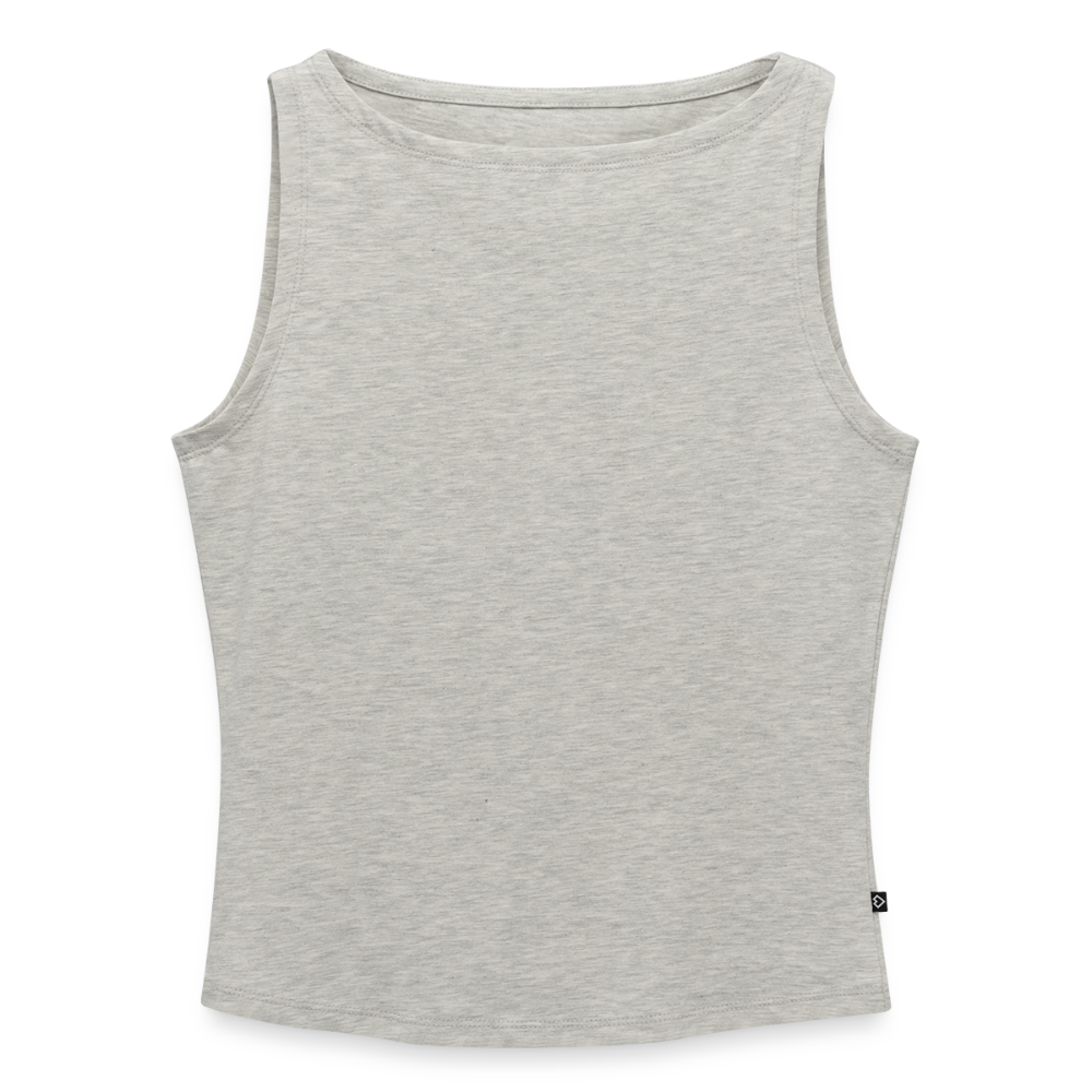 Women's Tank Top with Boat Neckline - heather grey