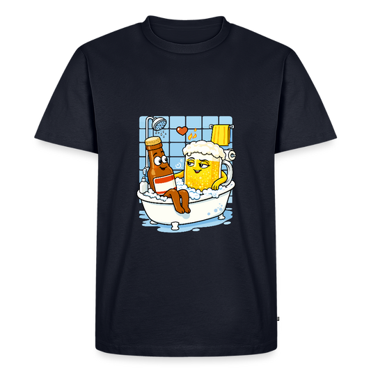 Bier in Wanne - Männer Premium T-Shirt - Navy
