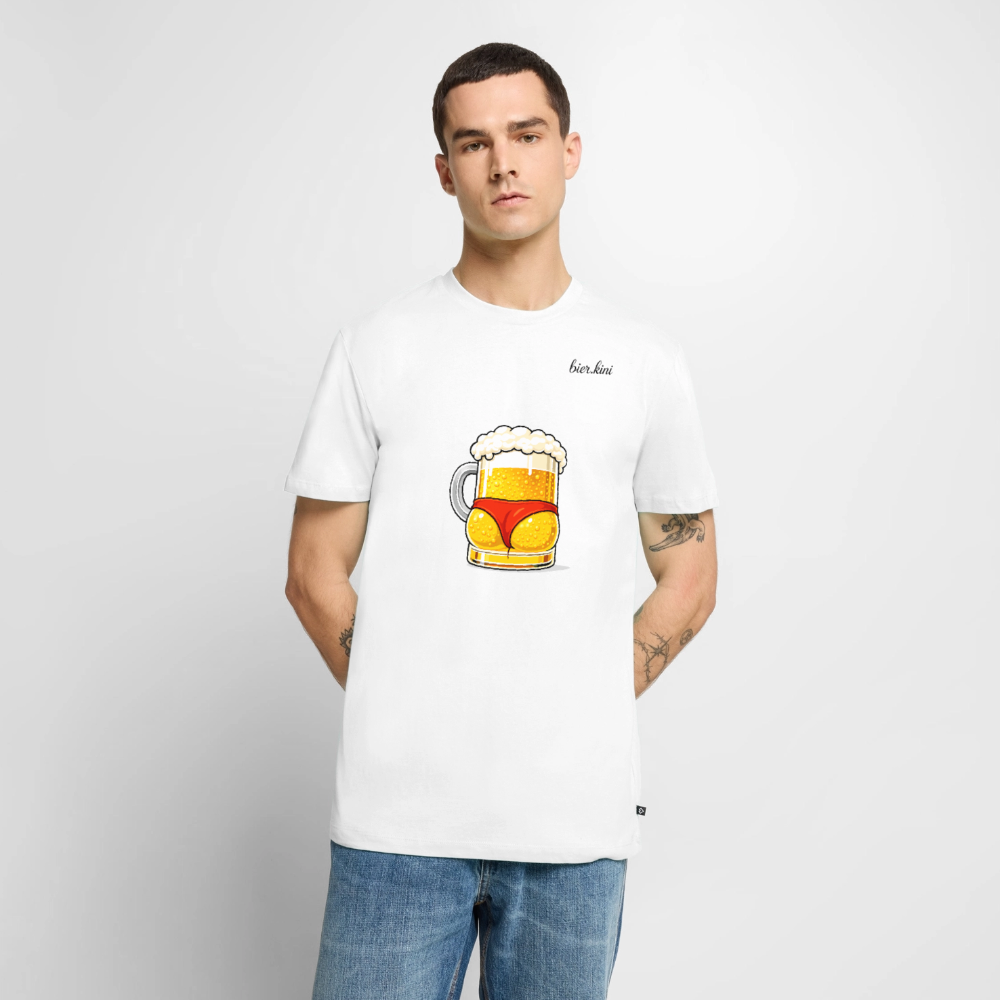 Bier Ärschli BIG - Männer Premium T-Shirt - Weiß