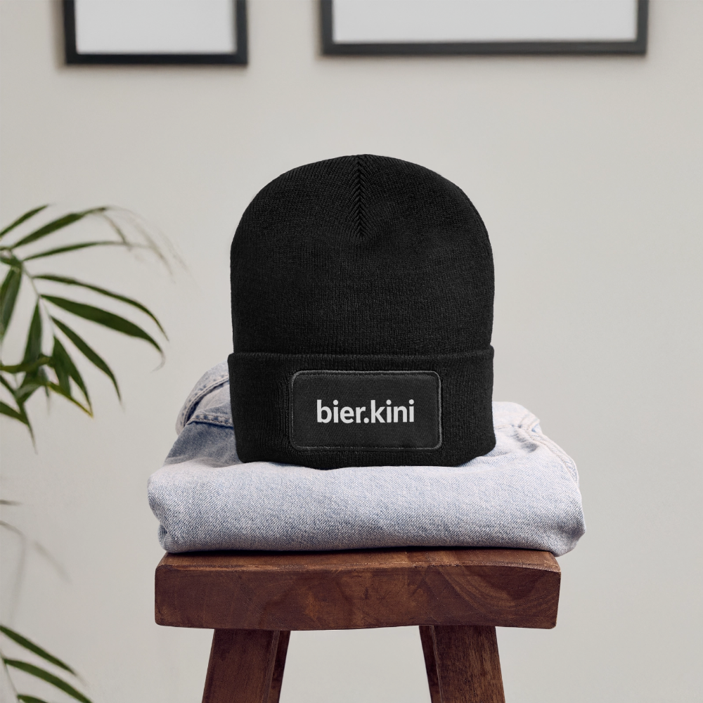 Patch Beanie - Schwarz