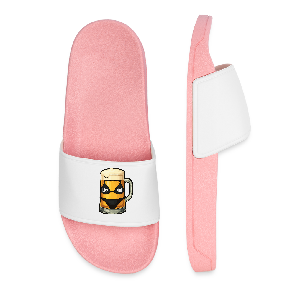 Frauen Badelatschen bier.kini Logo - Hellrosa