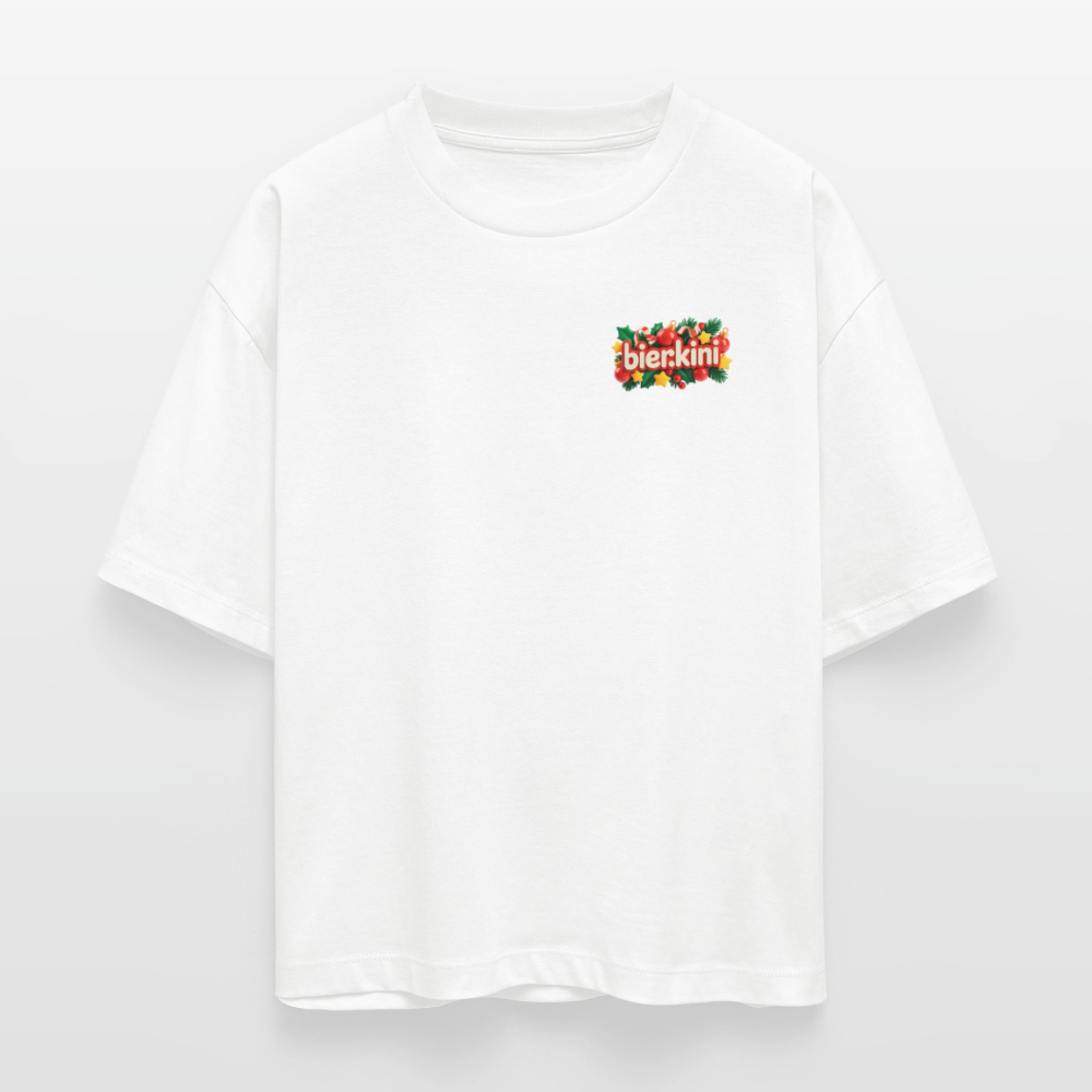 bier.kini Weihnachts-Boxy Shirt - Weiß