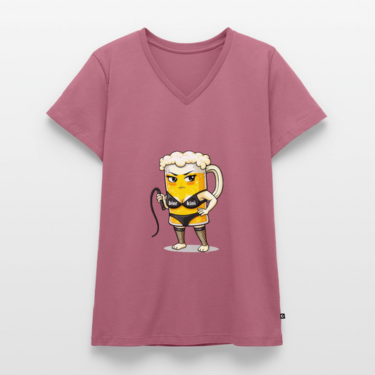 Domina - Frauen Bio-T-Shirt mit V-Ausschnitt - Mauve