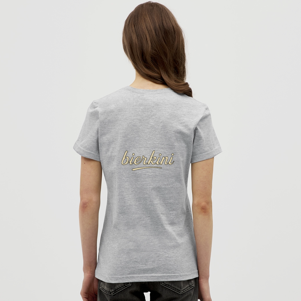 Frauen T-Shirt bierkini - Grau meliert