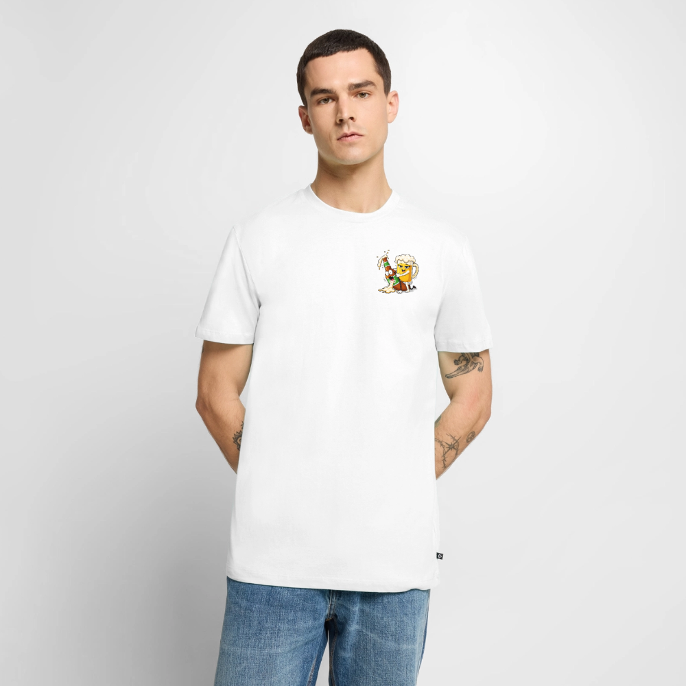 Bier X Bierkrug - Männer Premium T-Shirt - Weiß