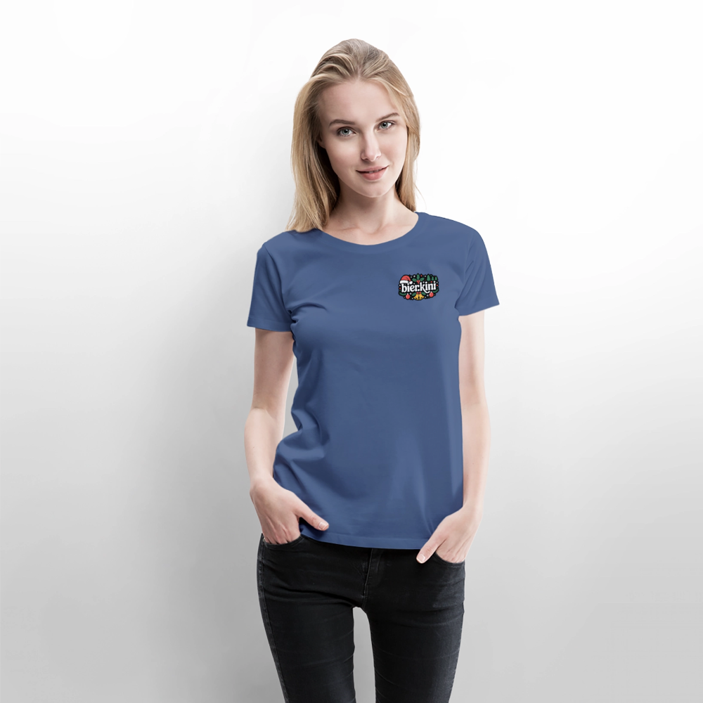 Frauen bier.kini Weihnachtsshirt - Premium - Taubenblau