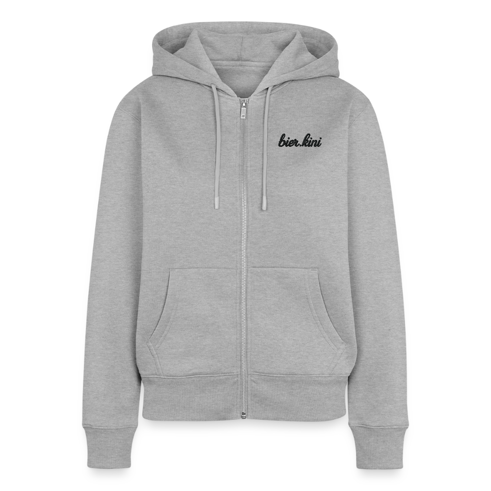 bier.kini Stick - Frauen Premium Kapuzenjacke - Grau meliert