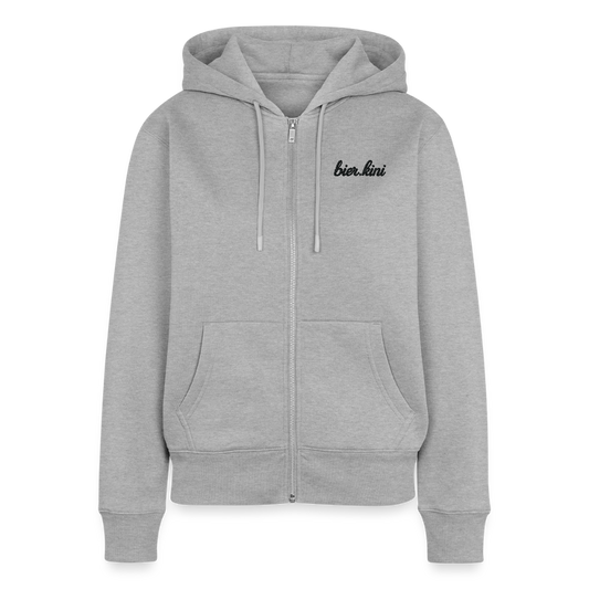 bier.kini Stick - Frauen Premium Kapuzenjacke - Grau meliert
