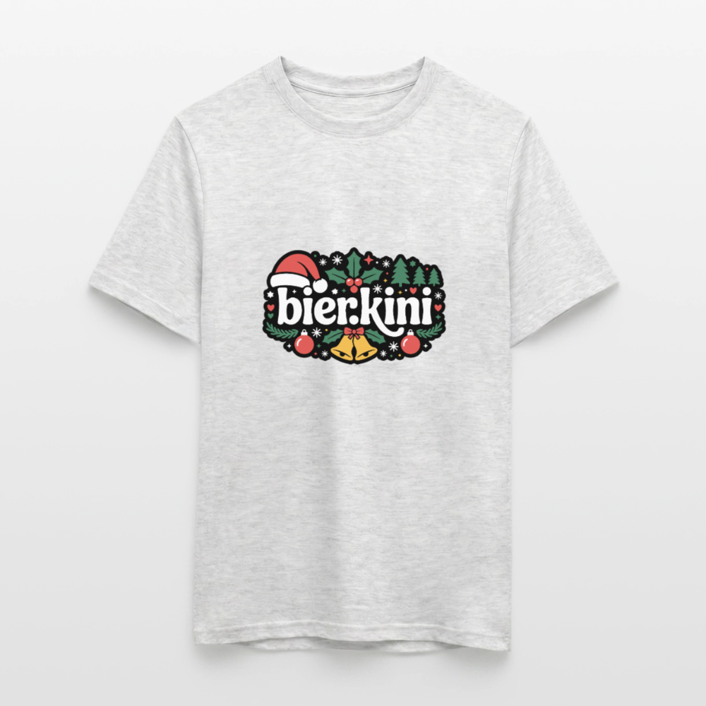 Männer Weihnachtsshirt bier.kini T-Shirt - Grau meliert