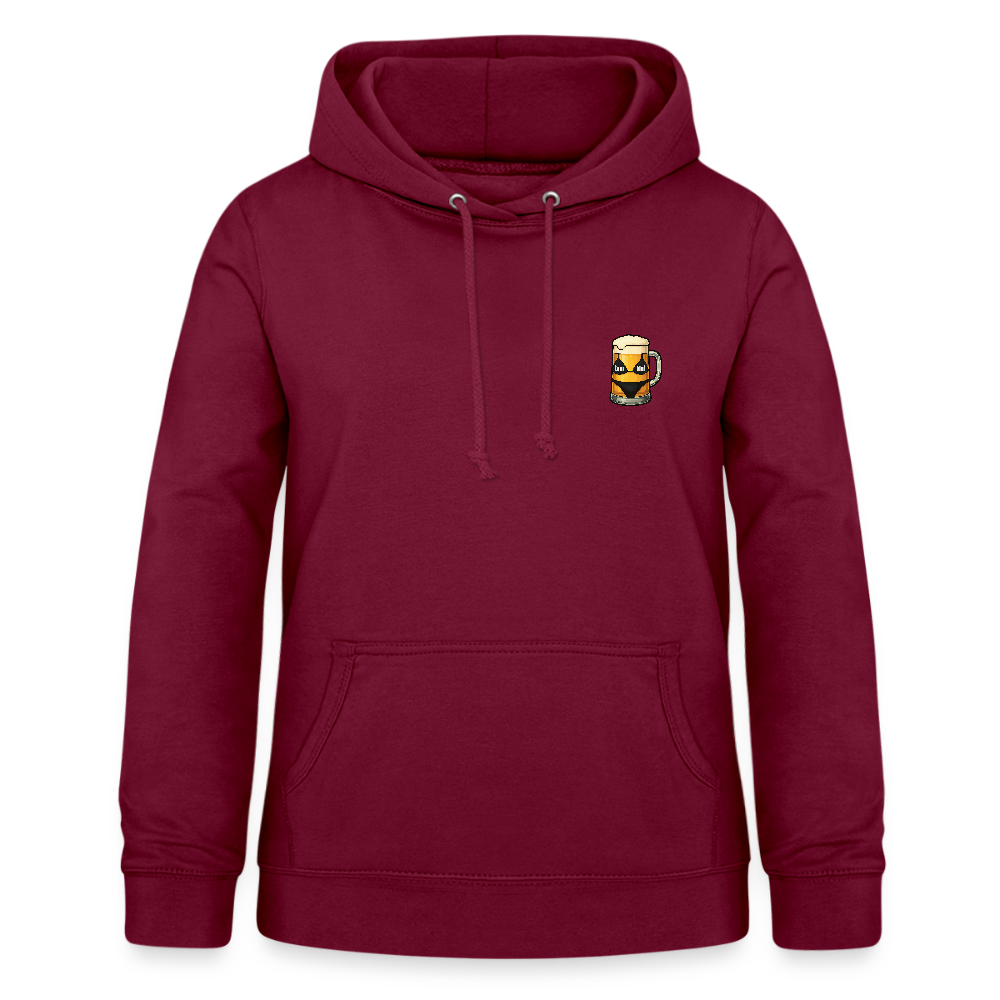 Bierglas - Frauen Hoodie - Bordeaux