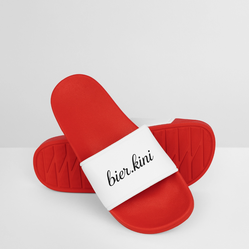 Frauen Badelatschen bier.kini Schrift - Rot