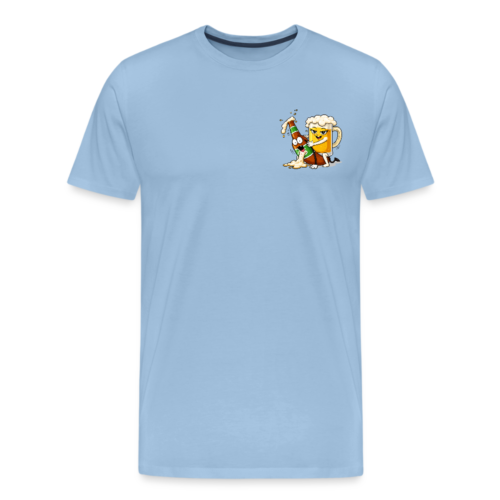 Bier X Bierkrug - Männer Premium T-Shirt - Sky