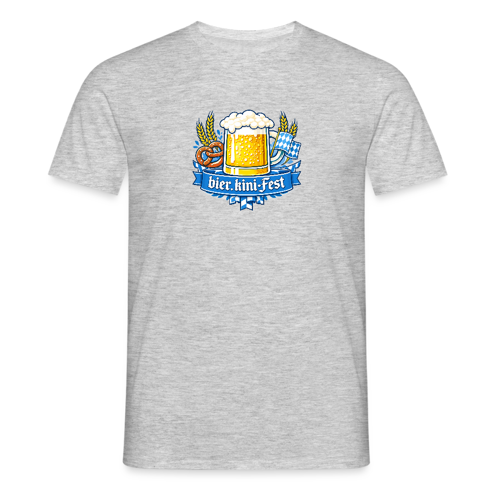 bier.kini - Fest Männer T-Shirt - Grau meliert