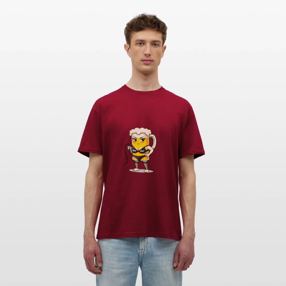 Domina - bierkini - Männer T-Shirt - Ziegelrot