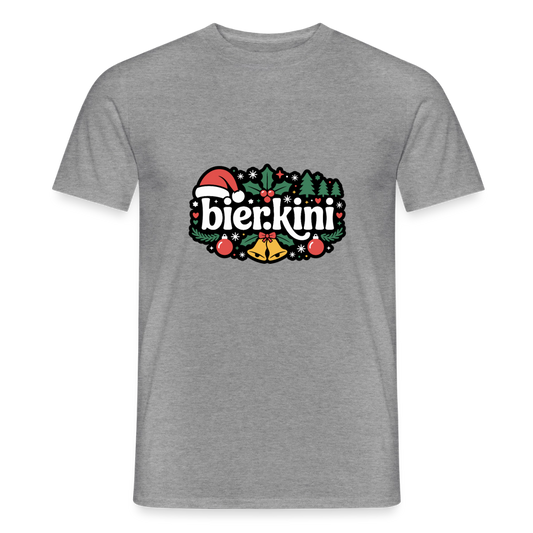 Männer Weihnachtsshirt bier.kini T-Shirt - Graphit meliert