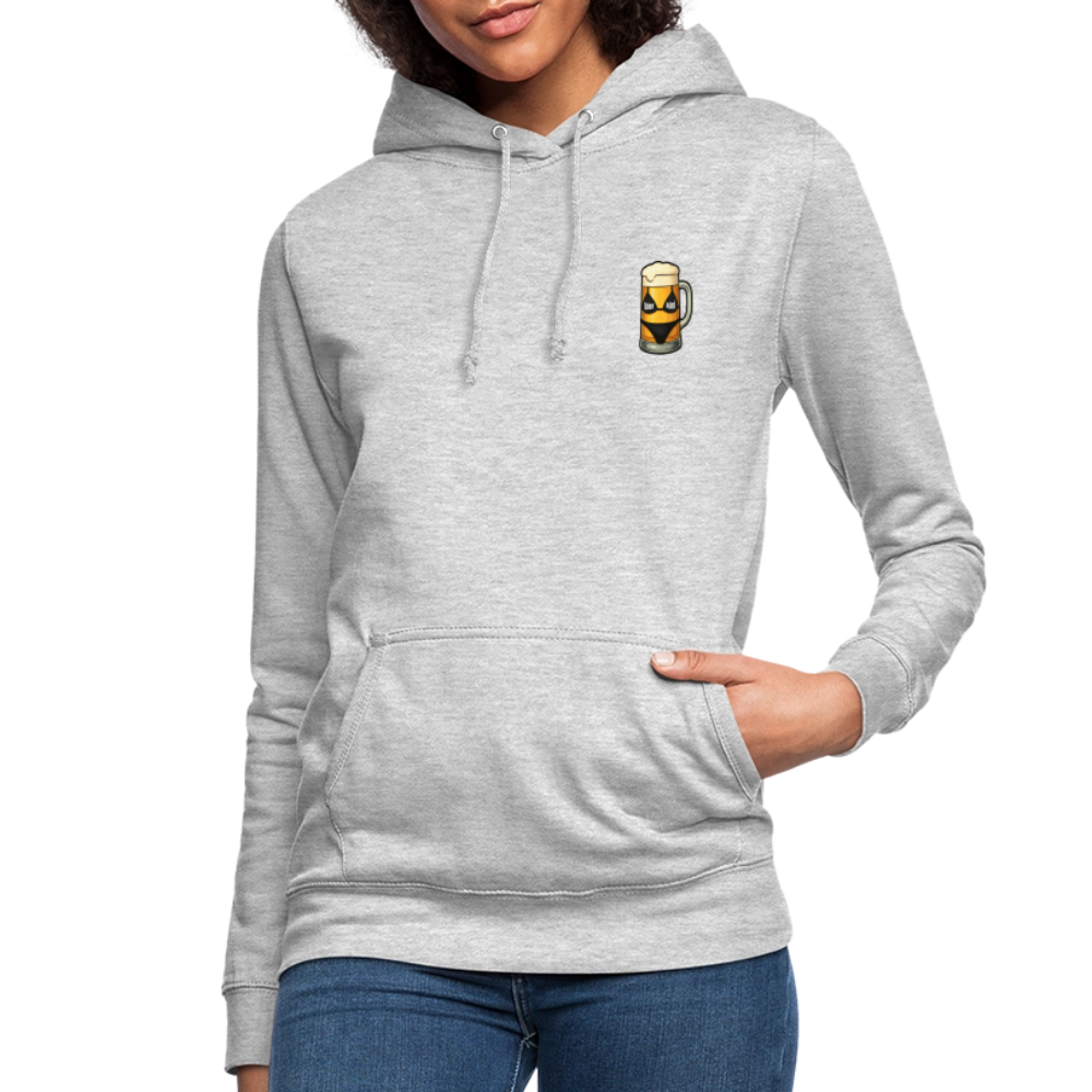 Bierglas - Frauen Hoodie - Hellgrau meliert