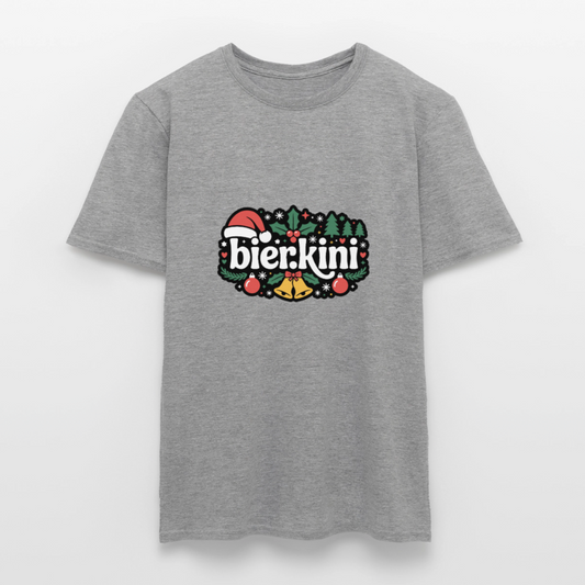 Männer Weihnachtsshirt bier.kini T-Shirt - Graphit meliert