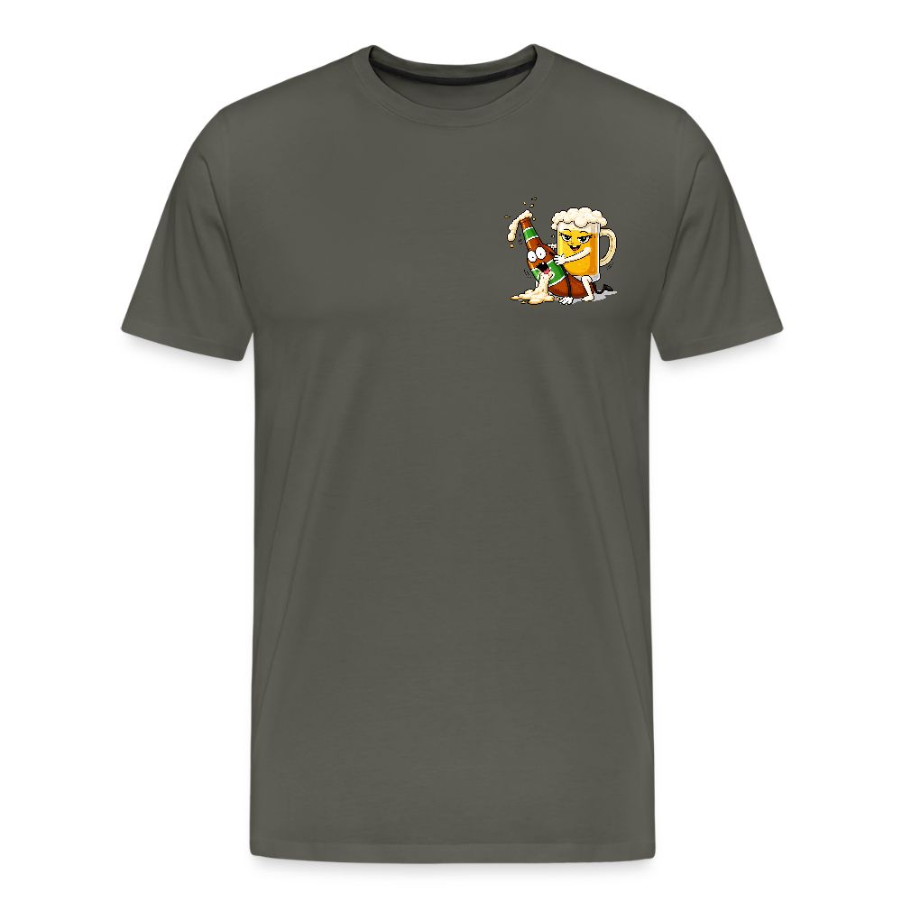 Bier X Bierkrug - Männer Premium T-Shirt - Asphalt