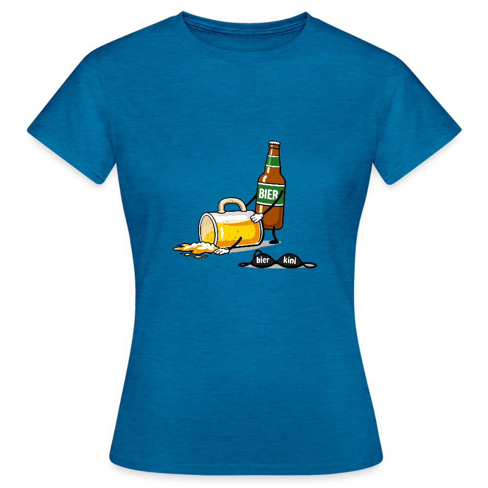 Bier & Bier - Frauen T-Shirt - Antikblaues Saphir meliert