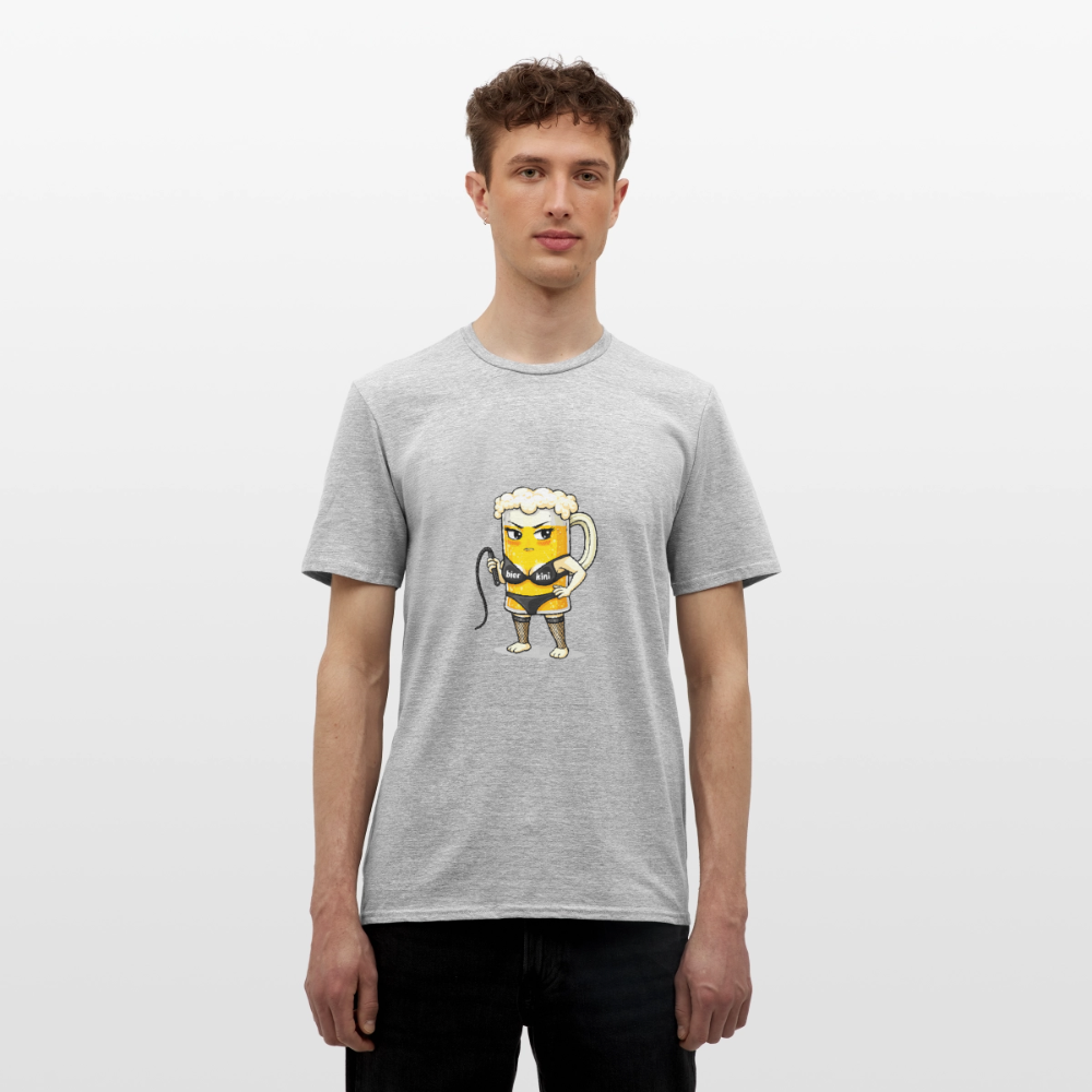 Domina - bierkini - Männer T-Shirt - Grau meliert