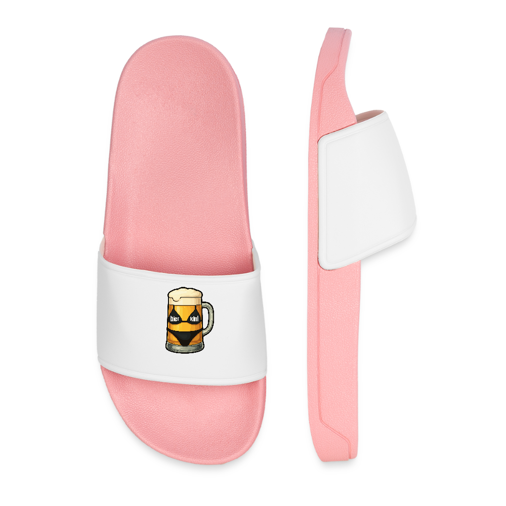 Männer Badelatschen - bier.kini Logo - Hellrosa