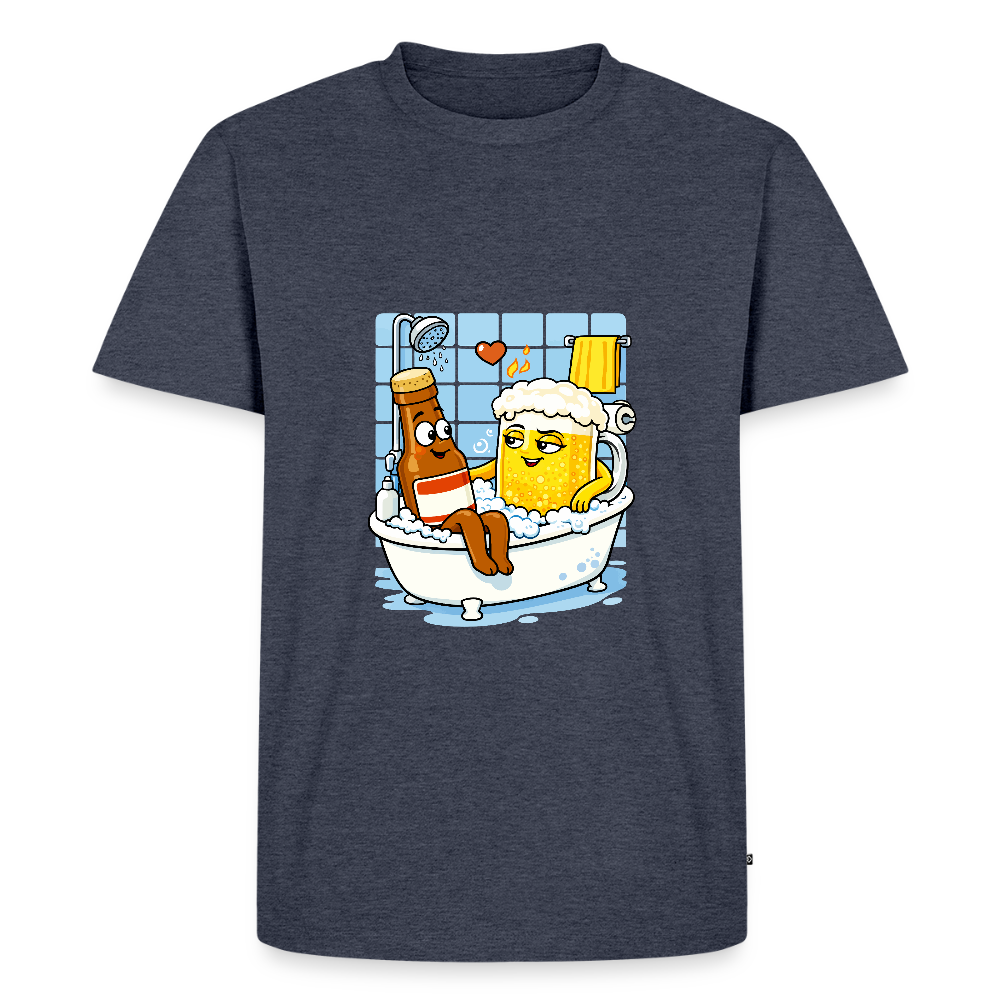 Bier in Wanne - Männer Premium T-Shirt - Jeansblau 