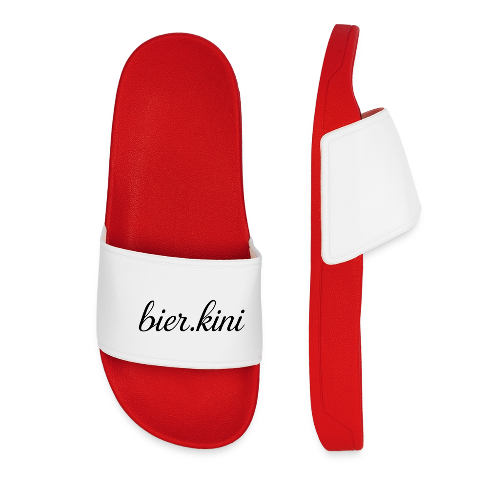 Frauen Badelatschen bier.kini Schrift - Rot