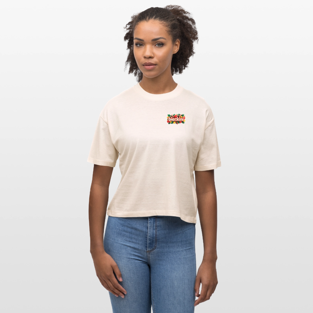 bier.kini Weihnachts-Boxy Shirt - Weißgrau