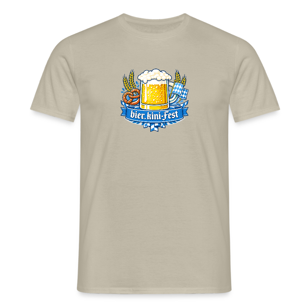 bier.kini - Fest Männer T-Shirt - Sandbeige